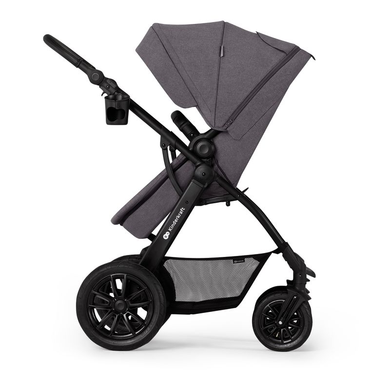Jucarii, Copii si Bebe - Carucioare si articole de transport - Carucioare - Carucioare 3 in 1 - Carucior multifunctional Kinderkraft xmoov, 3 in 1, gri inchis - Infinity.ro