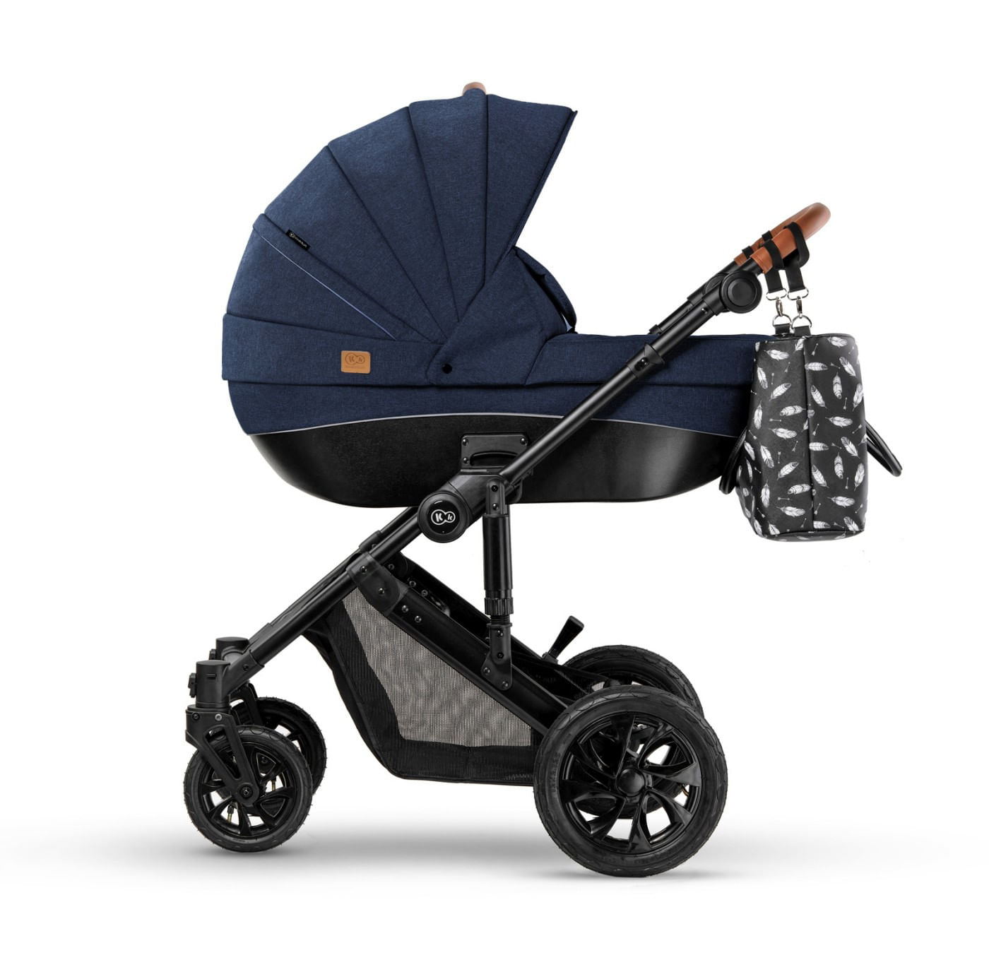 Carucior 3 in 1 Kinderkraft Prime 2 3 in 1 MINK PRO albastru navy