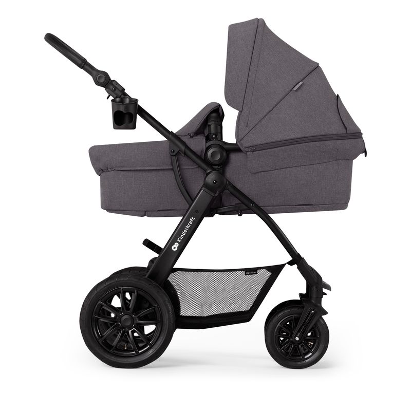Jucarii, Copii si Bebe - Carucioare si articole de transport - Carucioare - Carucioare 3 in 1 - Carucior multifunctional Kinderkraft xmoov, 3 in 1, gri inchis - Infinity.ro