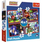 Jucarii, Copii si Bebe - Jucarii si jocuri - Jocuri si puzzle - Puzzle - Puzzle Trefl 4in1 sonic aventurile lui sonic - Infinity.ro