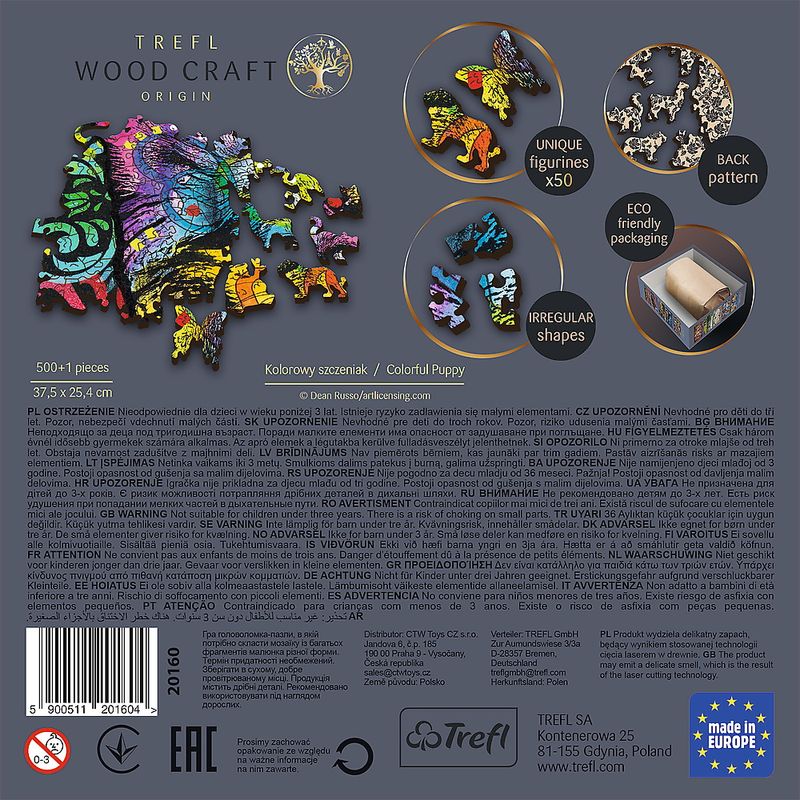 Jucarii, Copii si Bebe - Jucarii si jocuri - Jocuri si puzzle - Puzzle - Puzzle Trefl din lemn 500+1 piese catelusii dragalasi - Infinity.ro
