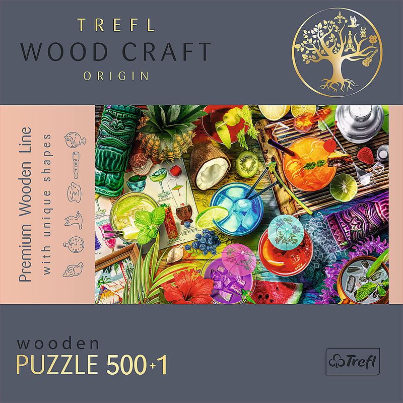 Jucarii, Copii si Bebe - Jucarii si jocuri - Jocuri si puzzle - Puzzle - Puzzle Trefl din lemn 500+1 piese cocktailurile colorate - Infinity.ro