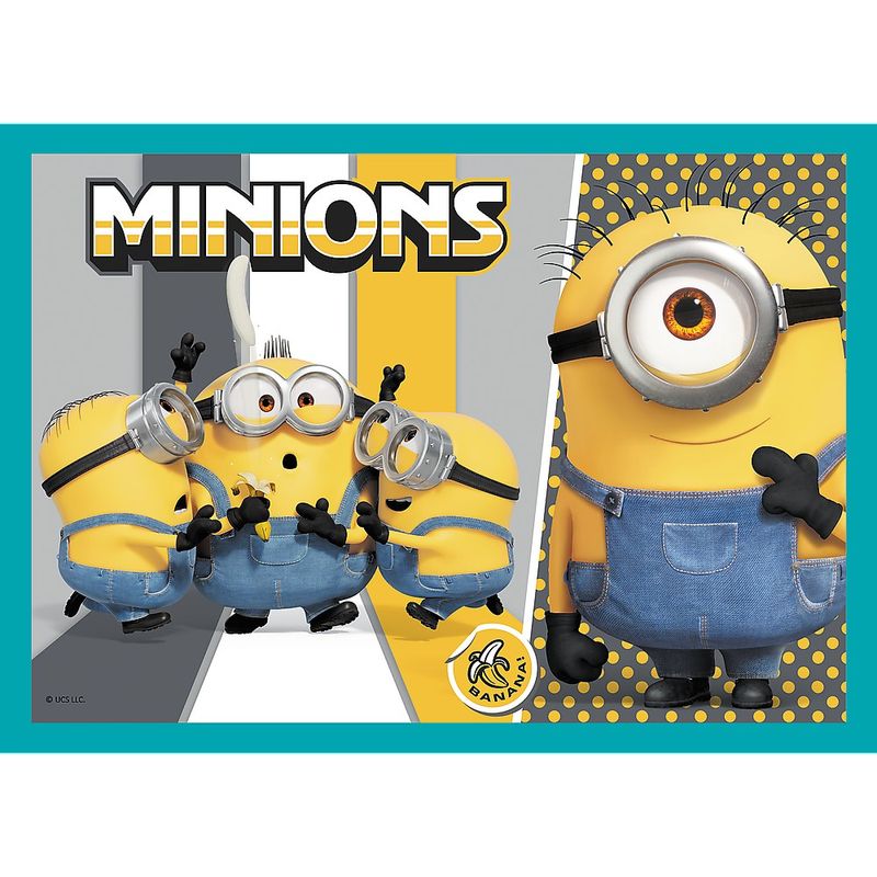 Jucarii, Copii si Bebe - Jucarii si jocuri - Jocuri si puzzle - Puzzle - Puzzle Trefl minions 4in1 lumea fericita a minionilor - Infinity.ro