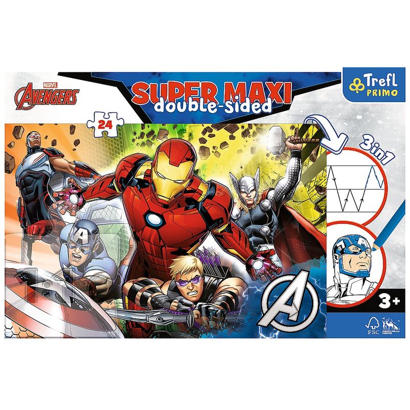 Jucarii, Copii si Bebe - Jucarii si jocuri - Jocuri si puzzle - Puzzle - Puzzle Trefl primo  24 super maxi Disney  marvel razbunatorii puternici - Infinity.ro
