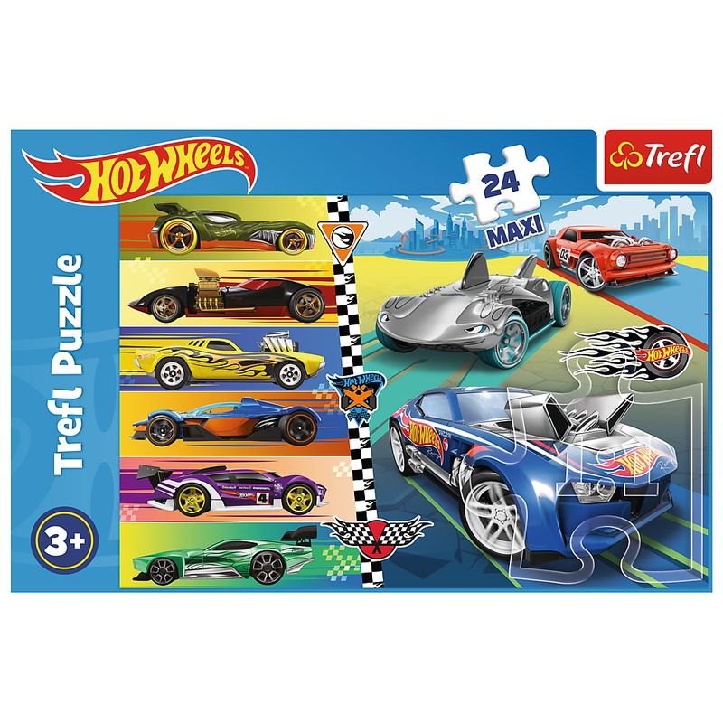 Jucarii, Copii si Bebe - Jucarii si jocuri - Jocuri si puzzle - Puzzle - Puzzle Trefl 24 maxi hot wheels masinile deosebite - Infinity.ro