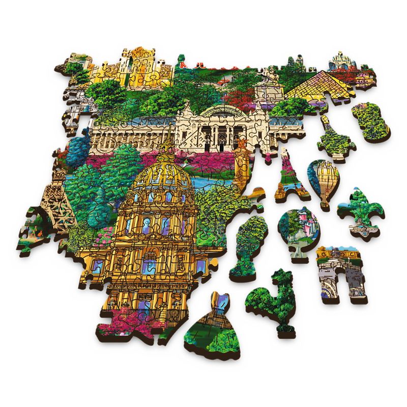 Jucarii, Copii si Bebe - Jucarii si jocuri - Jocuri si puzzle - Puzzle - Puzzle Trefl din lemn 1000 piese obiective turistice faimoase din franta - Infinity.ro