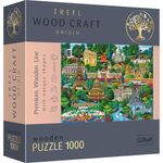 Jucarii, Copii si Bebe - Jucarii si jocuri - Jocuri si puzzle - Puzzle - Puzzle Trefl din lemn 1000 piese obiective turistice faimoase din franta - Infinity.ro