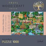 Jucarii, Copii si Bebe - Jucarii si jocuri - Jocuri si puzzle - Puzzle - Puzzle Trefl din lemn 1000 piese obiective turistice faimoase din franta - Infinity.ro