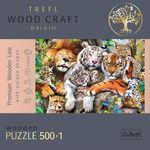 Jucarii, Copii si Bebe - Jucarii si jocuri - Jocuri si puzzle - Puzzle - Puzzle Trefl din lemn 500+1 piese felinele din jungla - Infinity.ro