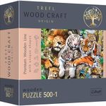 Jucarii, Copii si Bebe - Jucarii si jocuri - Jocuri si puzzle - Puzzle - Puzzle Trefl din lemn 500+1 piese felinele din jungla - Infinity.ro