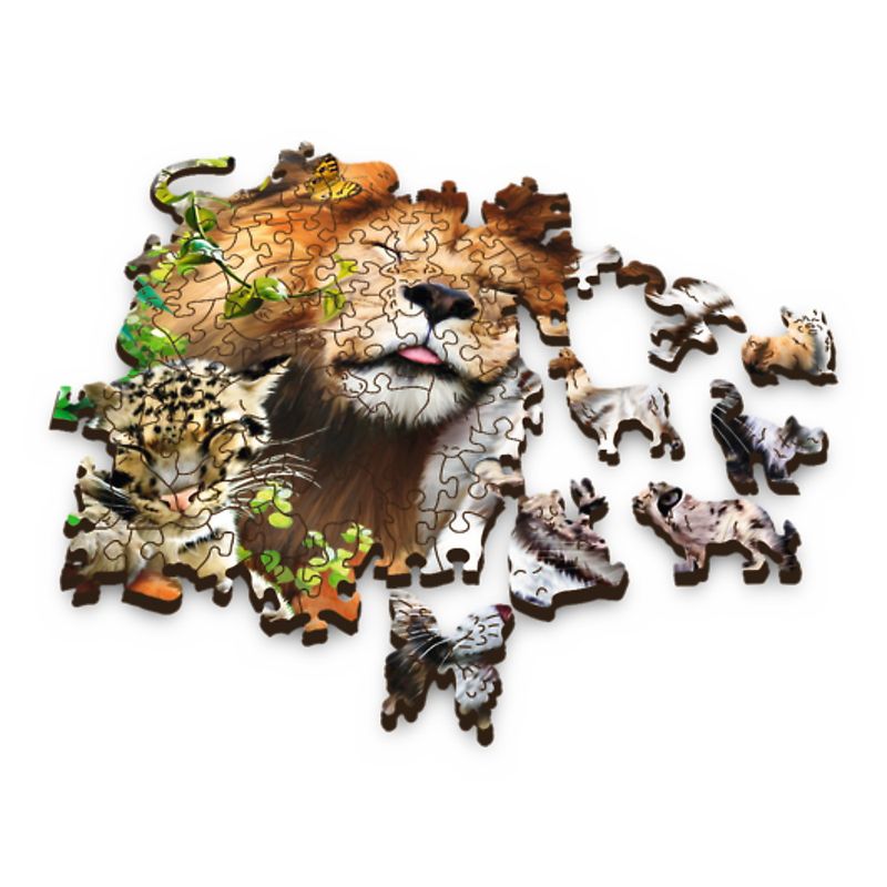Jucarii, Copii si Bebe - Jucarii si jocuri - Jocuri si puzzle - Puzzle - Puzzle Trefl din lemn 500+1 piese felinele din jungla - Infinity.ro