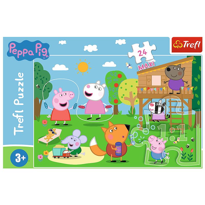 Jucarii, Copii si Bebe - Jucarii si jocuri - Jocuri si puzzle - Puzzle - Puzzle Trefl 24 maxi peppa pig distractia din iarba - Infinity.ro