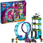 Jucarii, Copii si Bebe - Jucarii si jocuri - Seturi de constructie si cuburi - Seturi de constructie - Lego city provocarea suprema de cascadorii pe motocicleta 60361 - Infinity.ro