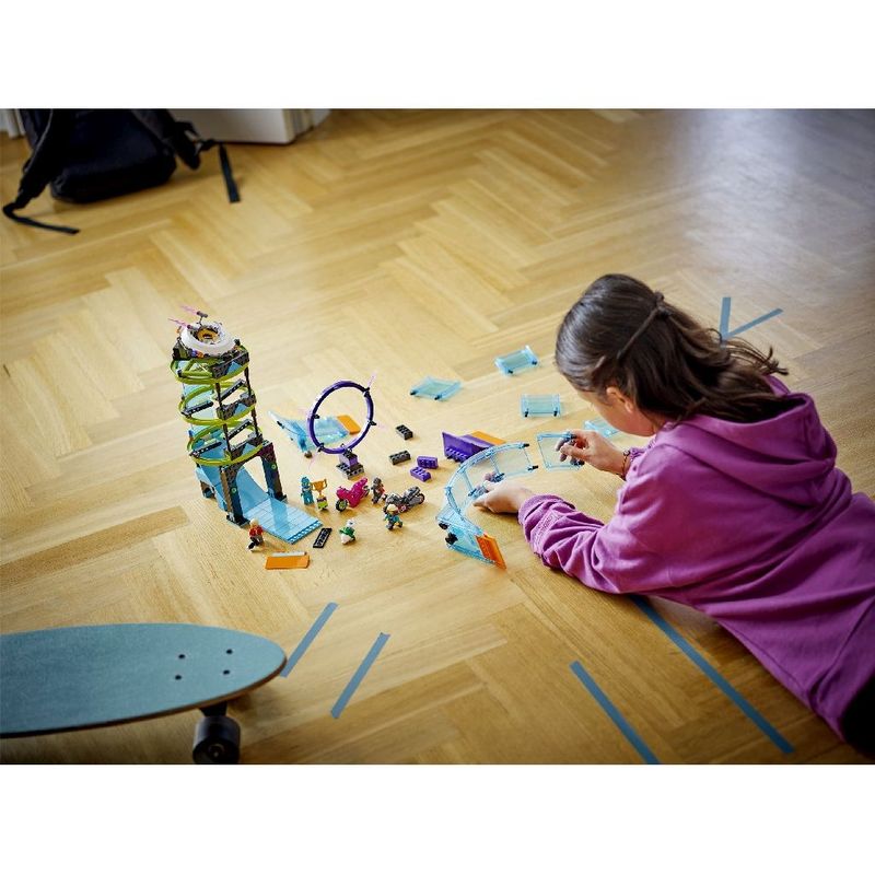 Jucarii, Copii si Bebe - Jucarii si jocuri - Seturi de constructie si cuburi - Seturi de constructie - Lego city provocarea suprema de cascadorii pe motocicleta 60361 - Infinity.ro