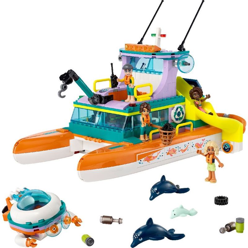 Jucarii, Copii si Bebe - Jucarii si jocuri - Seturi de constructie si cuburi - Seturi de constructie - Lego friends barca de salvare pe mare 41734 - Infinity.ro