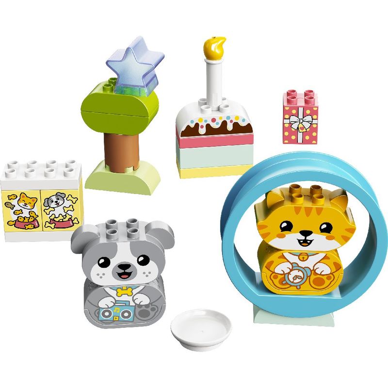 Jucarii, Copii si Bebe - Jucarii si jocuri - Seturi de constructie si cuburi - Seturi de constructie - Lego duplo primul meu catelus si primul meu pisoi cu sunete 10977 - Infinity.ro