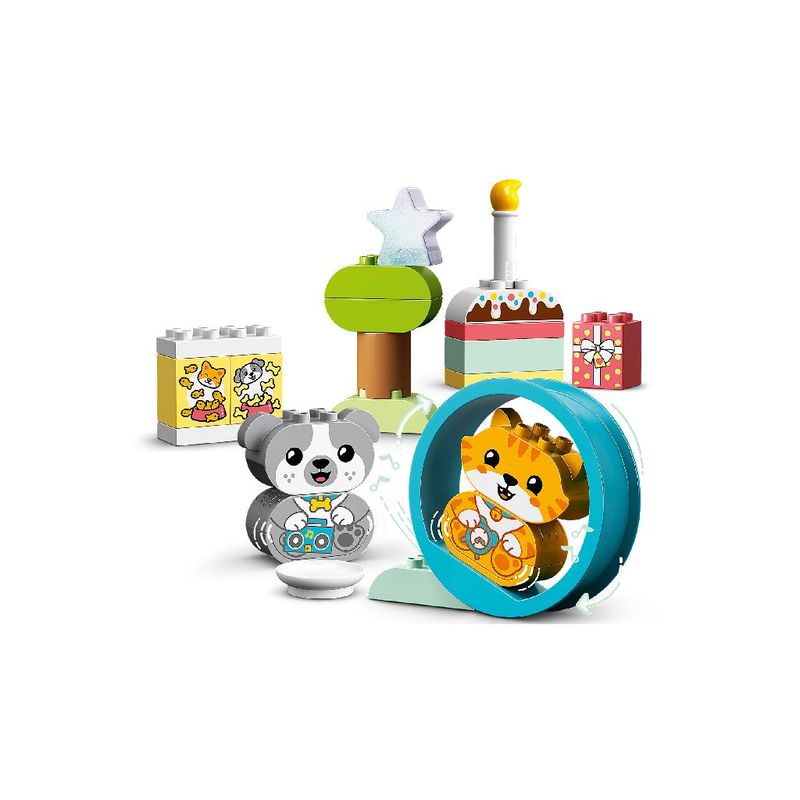 Jucarii, Copii si Bebe - Jucarii si jocuri - Seturi de constructie si cuburi - Seturi de constructie - Lego duplo primul meu catelus si primul meu pisoi cu sunete 10977 - Infinity.ro
