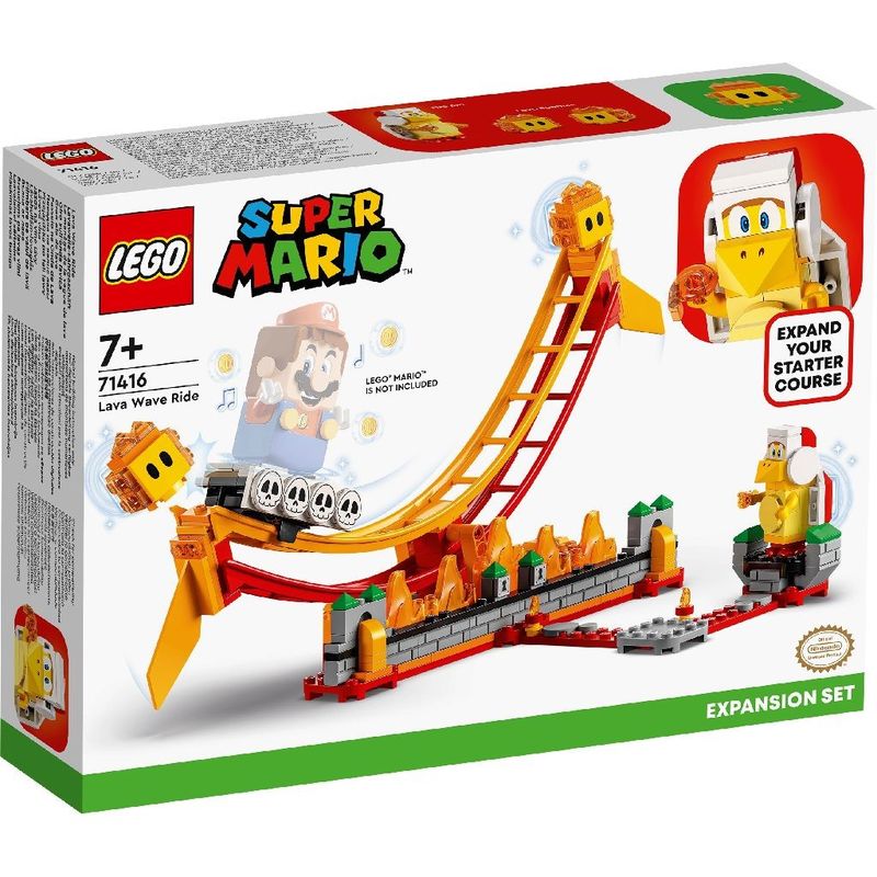 Jucarii, Copii si Bebe - Jucarii si jocuri - Seturi de constructie si cuburi - Seturi de constructie - Lego super mario set de extindere plimbare pe valul de lava 71416 - Infinity.ro