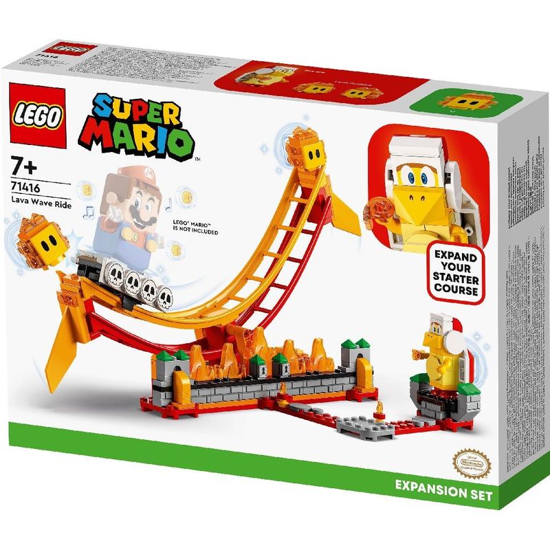 Jucarii, Copii si Bebe - Jucarii si jocuri - Seturi de constructie si cuburi - Seturi de constructie - Lego super mario set de extindere plimbare pe valul de lava 71416 - Infinity.ro