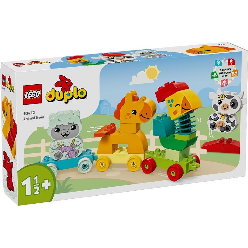Jucarii, Copii si Bebe - Jucarii si jocuri - Seturi de constructie si cuburi - Seturi de constructie - Lego duplo tren cu animale 10412 - Infinity.ro
