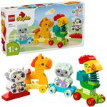Jucarii, Copii si Bebe - Jucarii si jocuri - Seturi de constructie si cuburi - Seturi de constructie - Lego duplo tren cu animale 10412 - Infinity.ro