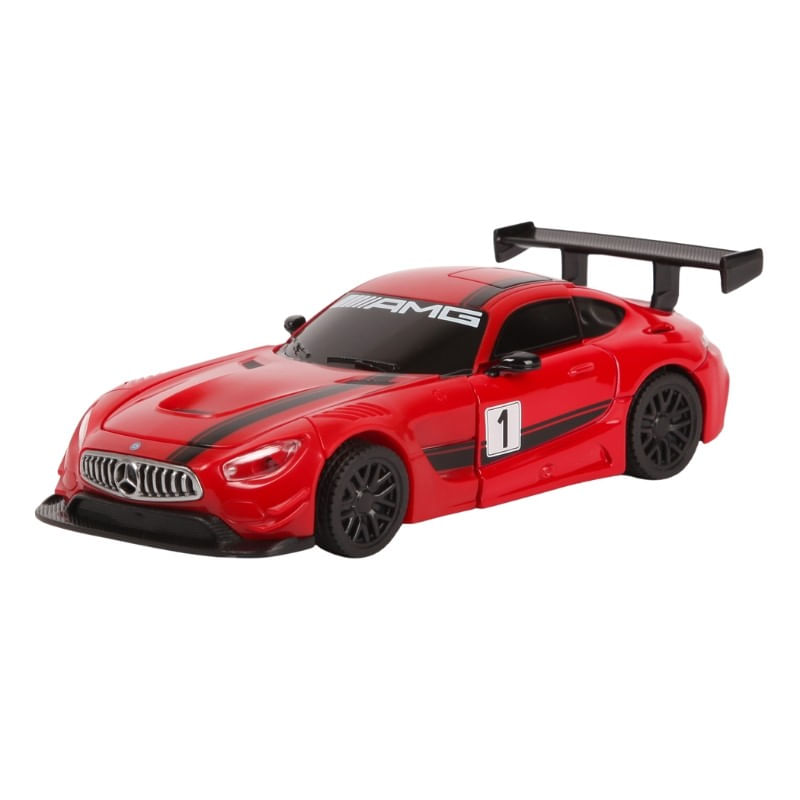 Jucarii, Copii si Bebe - Jucarii si jocuri - Vehicule si jucarii cu telecomanda - Masinute - Masinuta metalica convertibila mercedes benz gt3 rosie cu scara 1 la 32 - Infinity.ro