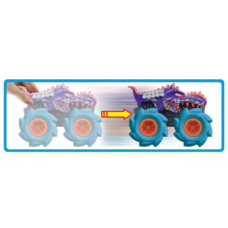 Jucarii, Copii si Bebe - Jucarii si jocuri - Vehicule si jucarii cu telecomanda - Masinute - Hot wheels monster truck masinuta twister tredz mega wrex albastru scara 1:43 - Infinity.ro