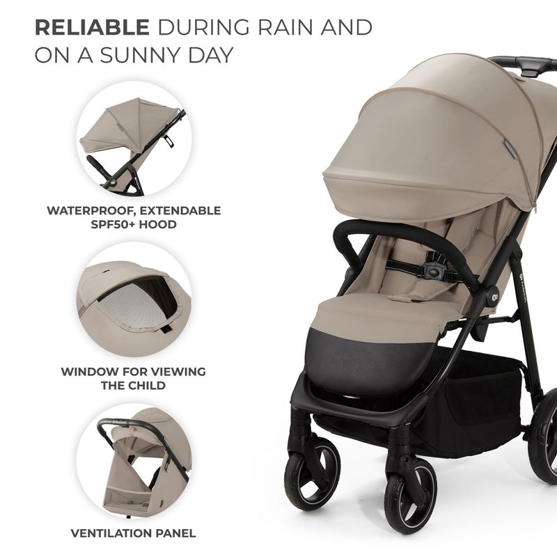 Jucarii, Copii si Bebe - Carucioare si articole de transport - Carucioare - Carucioare sport - Carucior sport Kinderkraft trig3 stone beige - Infinity.ro