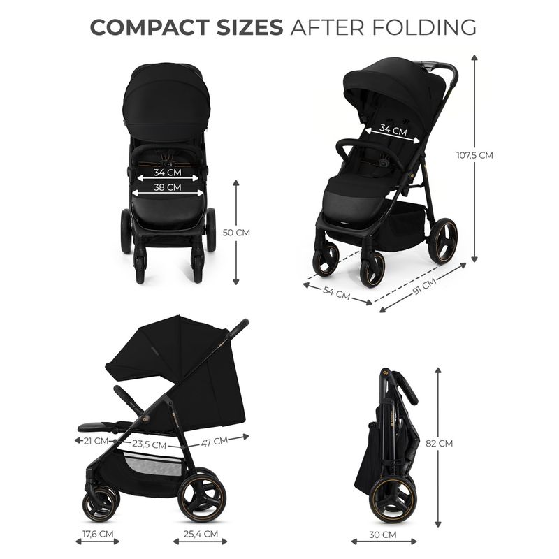 Jucarii, Copii si Bebe - Carucioare si articole de transport - Carucioare - Carucioare sport - Carucior sport Kinderkraft trig3 onyx black - Infinity.ro