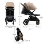 Jucarii, Copii si Bebe - Carucioare si articole de transport - Carucioare - Carucioare sport - Carucior sport, ultra compact, Kinderkraft mitzy, 0-22 kg, linen beige - Infinity.ro