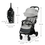 Jucarii, Copii si Bebe - Carucioare si articole de transport - Carucioare - Carucioare sport - Carucior sport Kinderkraft apino, 0-22 kg, dove grey - Infinity.ro