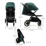 Jucarii, Copii si Bebe - Carucioare si articole de transport - Carucioare - Carucioare sport - Carucior sport, ultra compact, Kinderkraft mitzy, 0-22 kg, jade green - Infinity.ro