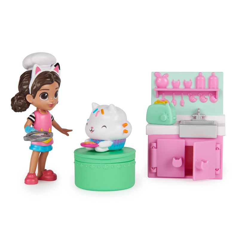 Jucarii, Copii si Bebe - Jucarii si jocuri - Papusi si accesorii - Papusi - Gabbys dollhouse set papusa 9.7cm cu pisicuta bucataria lui Gabby - Infinity.ro
