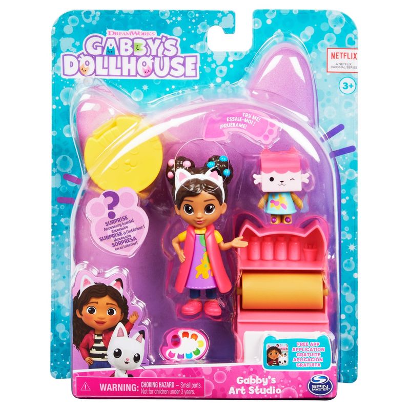 Jucarii, Copii si Bebe - Jucarii si jocuri - Papusi si accesorii - Papusi - Gabbys dollhouse set papusa 9.7cm cu pisicuta studioul de arta a lui Gabby - Infinity.ro