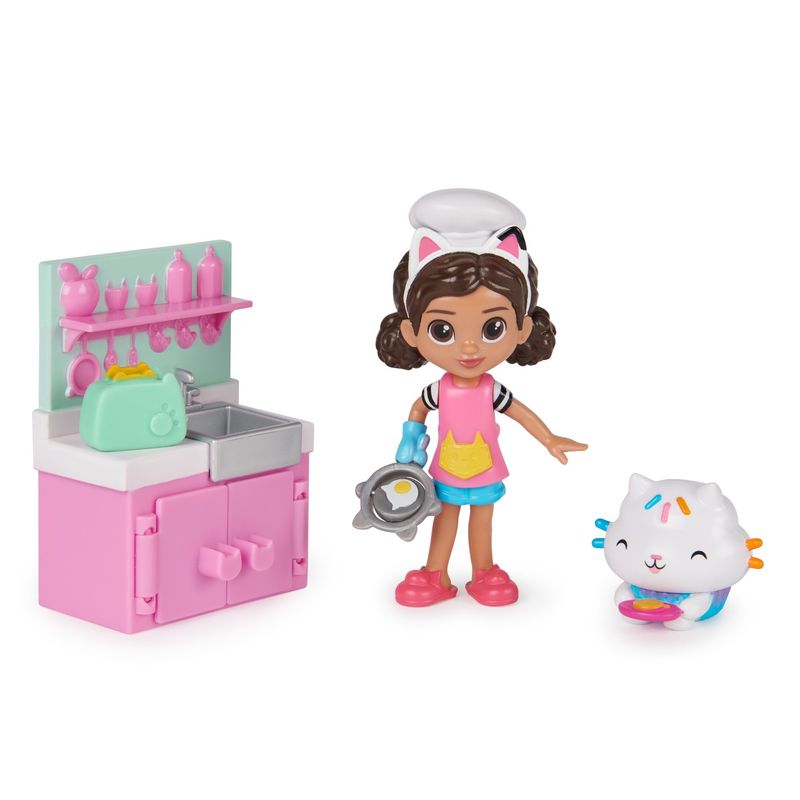Jucarii, Copii si Bebe - Jucarii si jocuri - Papusi si accesorii - Papusi - Gabbys dollhouse set papusa 9.7cm cu pisicuta bucataria lui Gabby - Infinity.ro