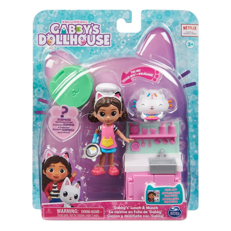 Jucarii, Copii si Bebe - Jucarii si jocuri - Papusi si accesorii - Papusi - Gabbys dollhouse set papusa 9.7cm cu pisicuta bucataria lui Gabby - Infinity.ro