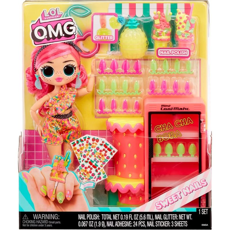 Jucarii, Copii si Bebe - Jucarii si jocuri - Papusi si accesorii - Papusi - L.O.L. Surprise! omg sweet nails pinky pops fruit shop set papusa cu accesorii - Infinity.ro