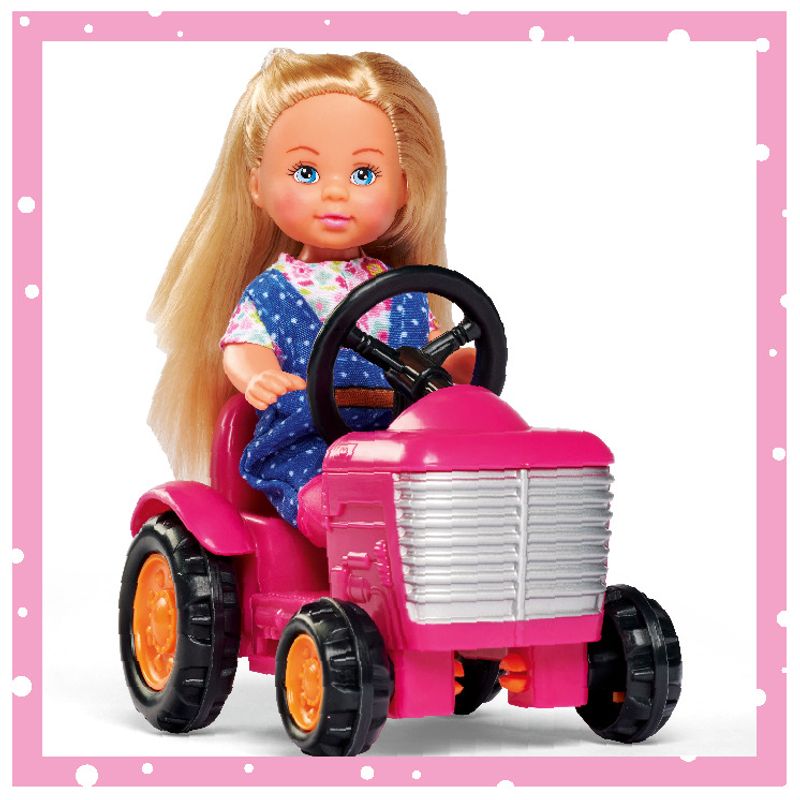 Jucarii, Copii si Bebe - Jucarii si jocuri - Papusi si accesorii - Papusi - Papusa evi love cu tractor - Infinity.ro