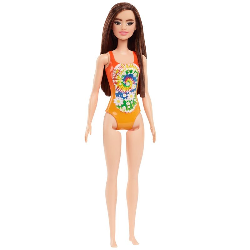 Jucarii, Copii si Bebe - Jucarii si jocuri - Papusi si accesorii - Papusi - Papusa Barbie satena cu costum de baie portocaliu - Infinity.ro