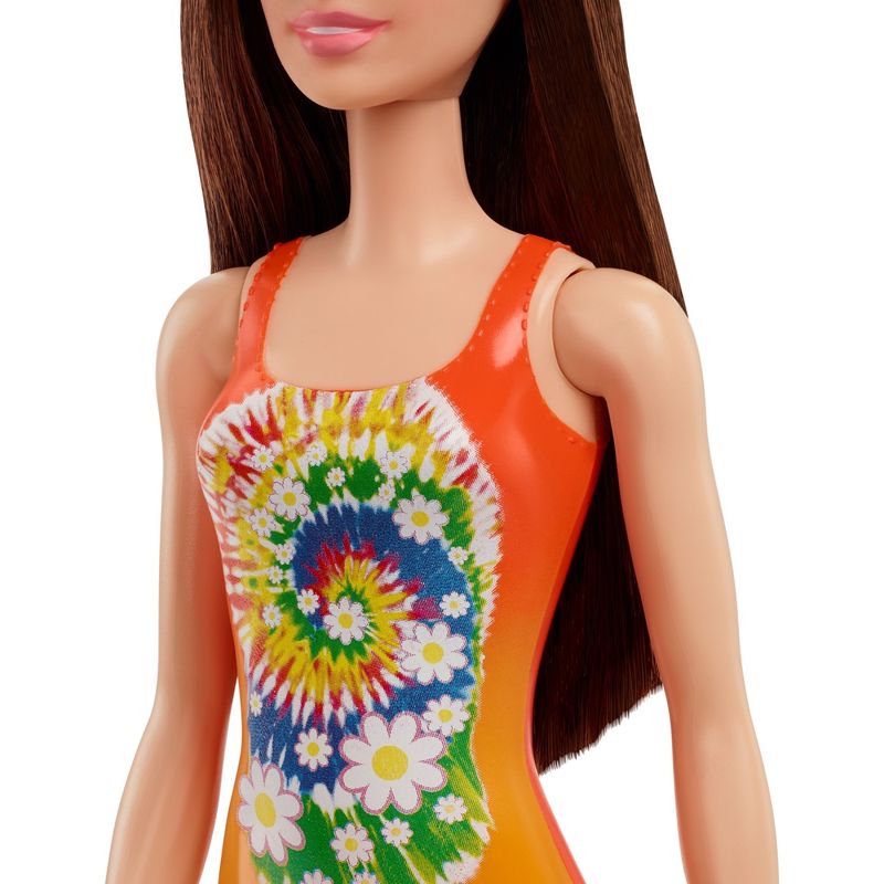 Jucarii, Copii si Bebe - Jucarii si jocuri - Papusi si accesorii - Papusi - Papusa Barbie satena cu costum de baie portocaliu - Infinity.ro