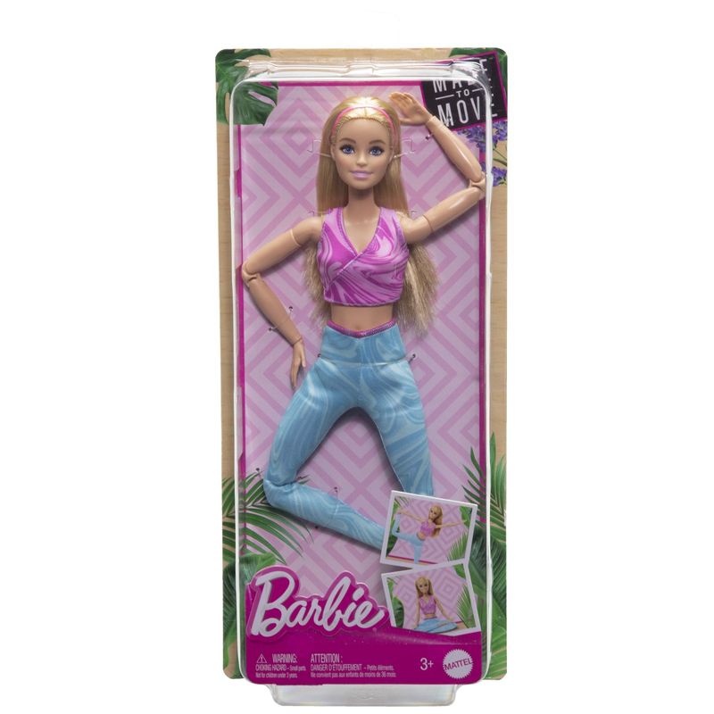 Jucarii, Copii si Bebe - Jucarii si jocuri - Papusi si accesorii - Papusi - Papusa Barbie made to move blonda cu top mov - Infinity.ro