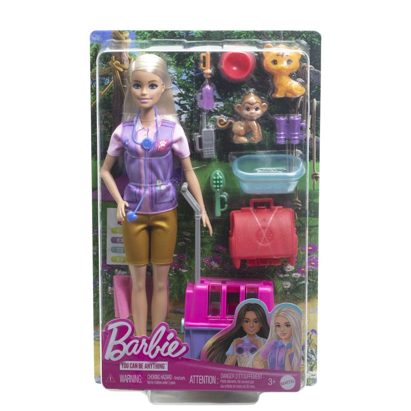 Jucarii, Copii si Bebe - Jucarii si jocuri - Papusi si accesorii - Papusi - Barbie you can be set papusa cu doua animalute din jungla - Infinity.ro
