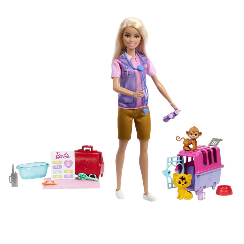 Jucarii, Copii si Bebe - Jucarii si jocuri - Papusi si accesorii - Papusi - Barbie you can be set papusa cu doua animalute din jungla - Infinity.ro