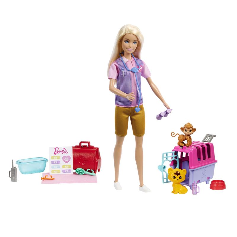 Jucarii, Copii si Bebe - Jucarii si jocuri - Papusi si accesorii - Papusi - Barbie you can be set papusa cu doua animalute din jungla - Infinity.ro