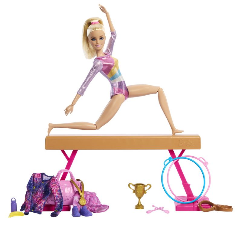 Jucarii, Copii si Bebe - Jucarii si jocuri - Papusi si accesorii - Papusi - Barbie papusa Barbie you can be gimnasta blonda roz - Infinity.ro