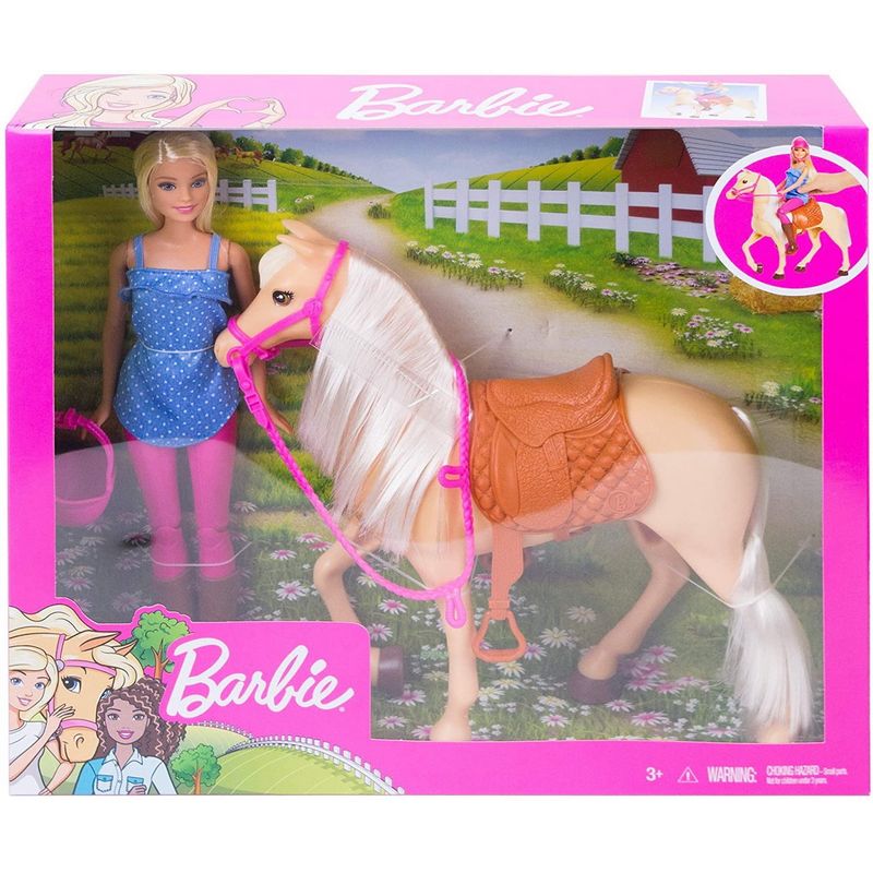 Jucarii, Copii si Bebe - Jucarii si jocuri - Papusi si accesorii - Papusi - Barbie set papusa cu cal - Infinity.ro