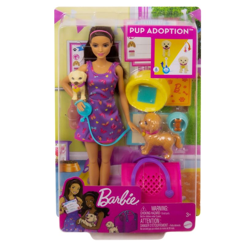 Jucarii, Copii si Bebe - Jucarii si jocuri - Papusi si accesorii - Papusi - Barbie set papusa Barbie pup adoption - Infinity.ro