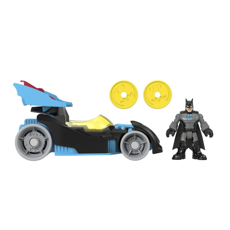 Jucarii, Copii si Bebe - Jucarii si jocuri - Vehicule si jucarii cu telecomanda - Masinute - Fisher price imaginext DC super friends vehicul cu figurina batman cu costum gri - Infinity.ro