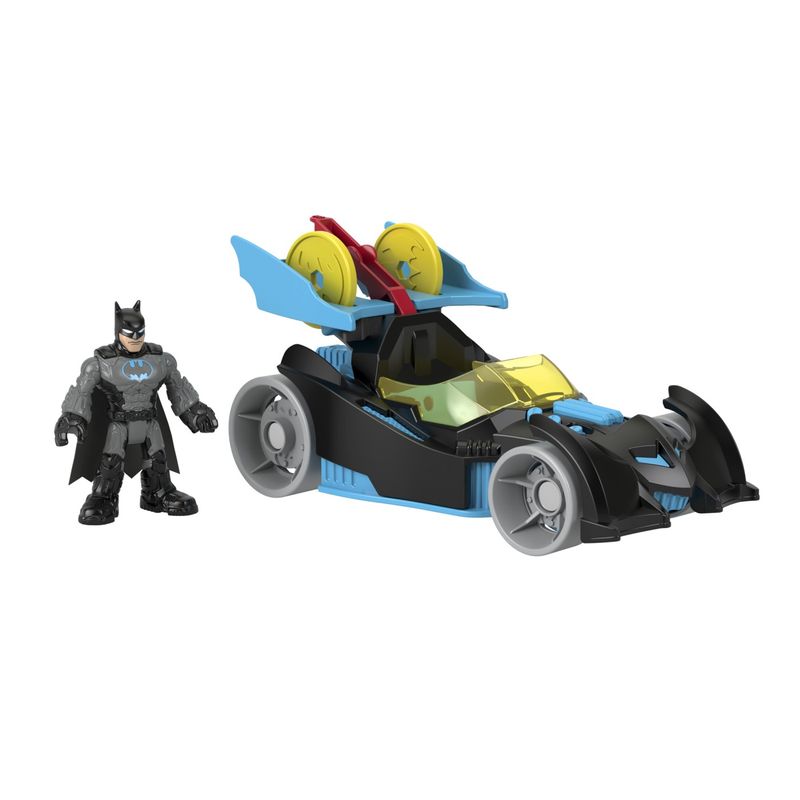 Jucarii, Copii si Bebe - Jucarii si jocuri - Vehicule si jucarii cu telecomanda - Masinute - Fisher price imaginext DC super friends vehicul cu figurina batman cu costum gri - Infinity.ro
