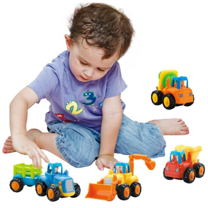 Jucarii, Copii si Bebe - Jucarii si jocuri - Vehicule si jucarii cu telecomanda - Masinute - Set 4 vehicule la ferma - Infinity.ro